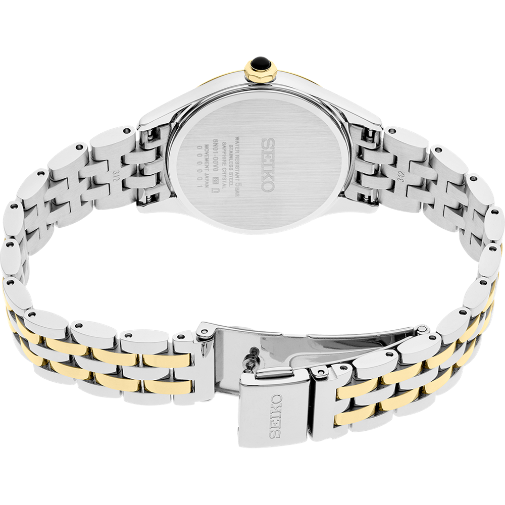 Seiko Discover More Quartz Analogue Watch 2 Tones YG SUR612