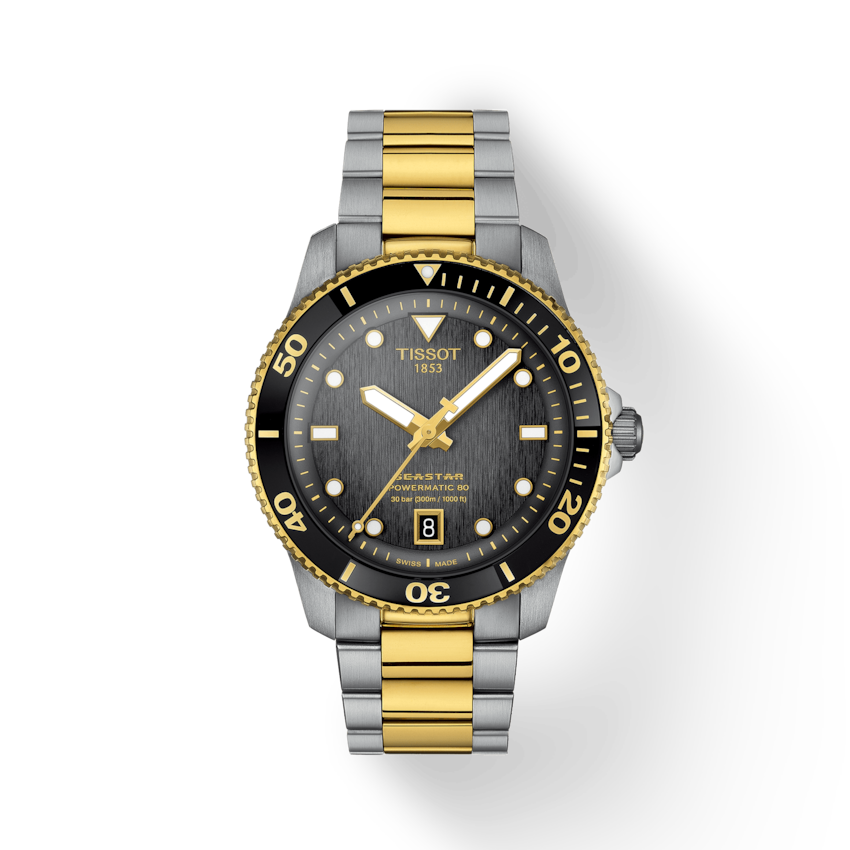 TISSOT SEASTAR 1000 POWERMATIC 80 40MM BLACK 2 TONES