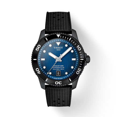 TISSOT SEASTAR 1000 PVD POWERMATIC 80 40MM BLUE ON RUBBER