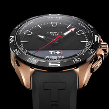 Load image into Gallery viewer, TISSOT T-TOUCH CONNECT SOLAR TITANIUM RG ON BLACK RUBBER