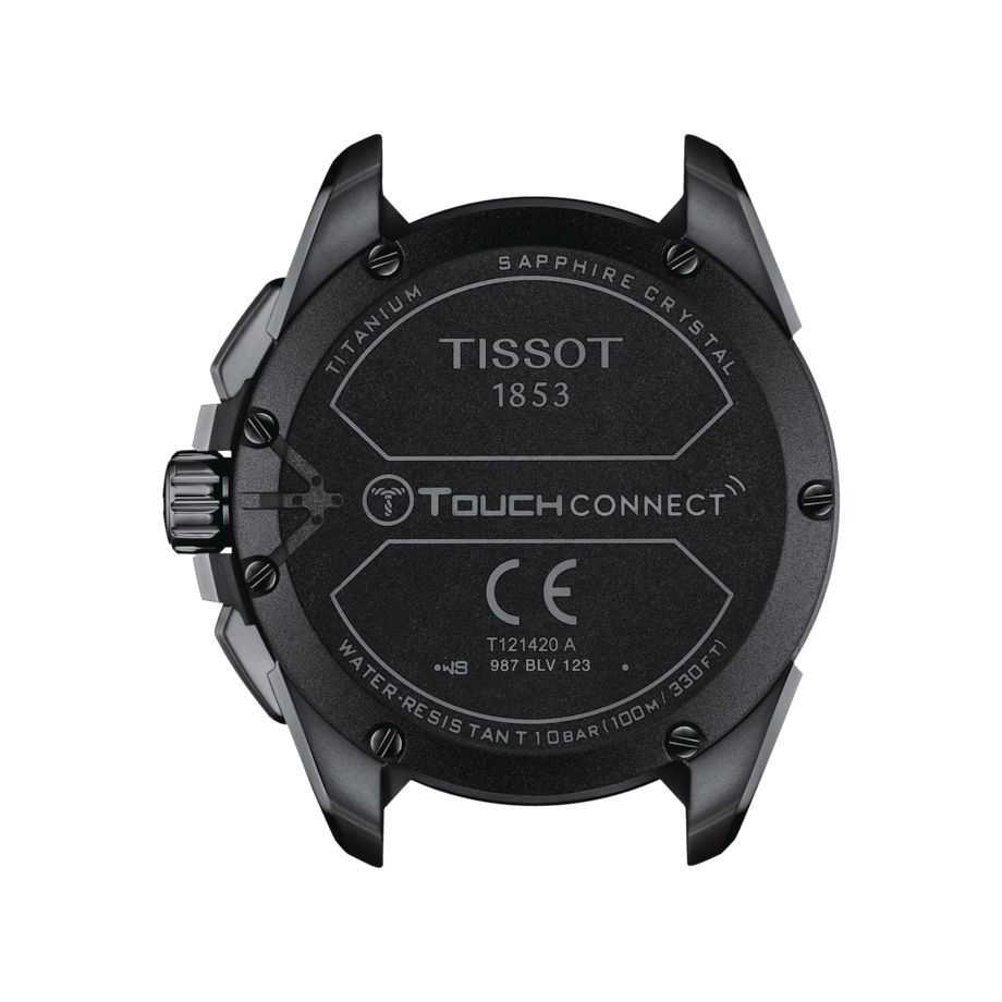 TISSOT T-TOUCH CONNECT SOLAR TITANIUM BLACK PVD ORANGE ON BLACK RUBBER