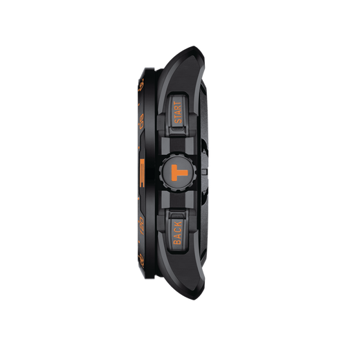 TISSOT T-TOUCH CONNECT SOLAR TITANIUM BLACK PVD ORANGE ON BLACK RUBBER