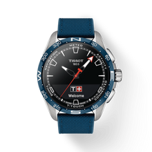 Load image into Gallery viewer, TISSOT T-TOUCH CONNECT SOLAR TITANIUM ON BLUE TEXTILE STRAP