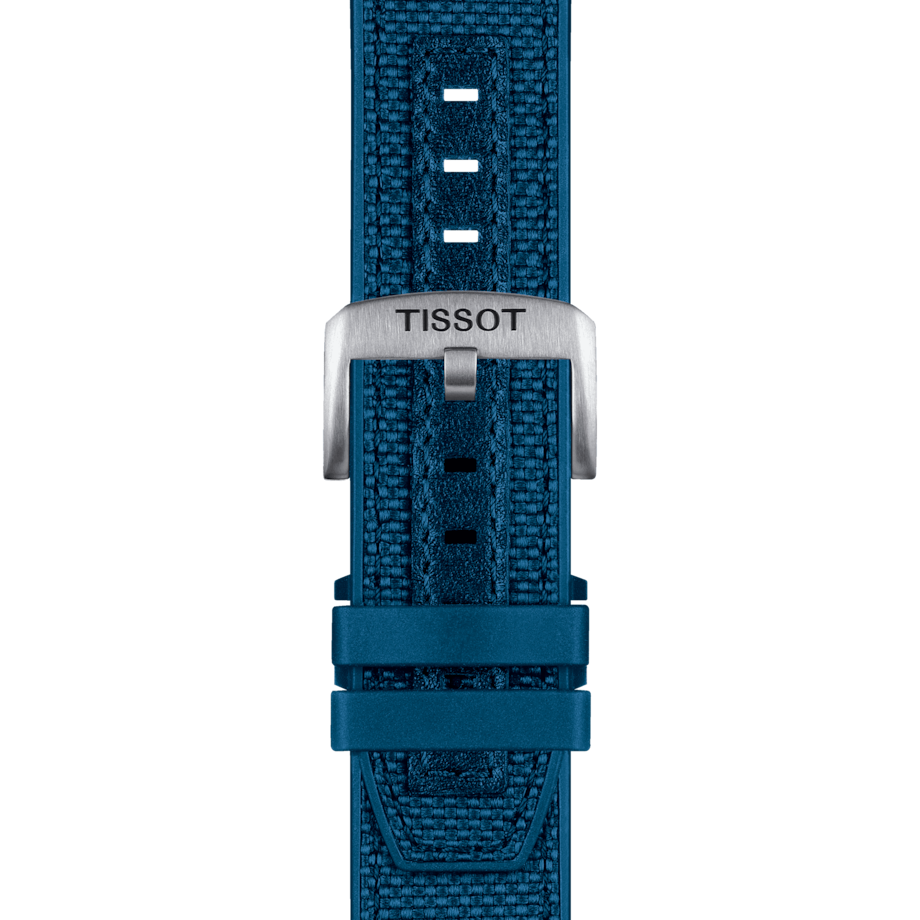 TISSOT T-TOUCH CONNECT SOLAR TITANIUM ON BLUE TEXTILE STRAP