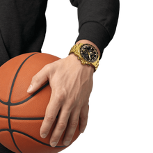 Load image into Gallery viewer, TISSOT SUPERSPORT CHRONO BLACK ON BRACELET FULL GOLD PVD