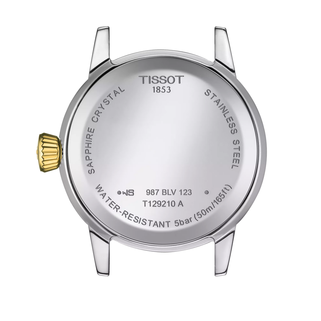 TISSOT CLASSIC DREAM LADY YG 2 TONES SILVER DIAL QUARTZ WATCH