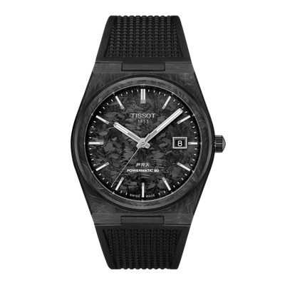 TISSOT PRX POWERMATIC 80 CARBON 40MM ON RUBBER