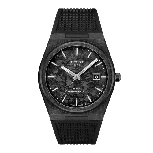 TISSOT PRX POWERMATIC 80 CARBON 40MM ON RUBBER