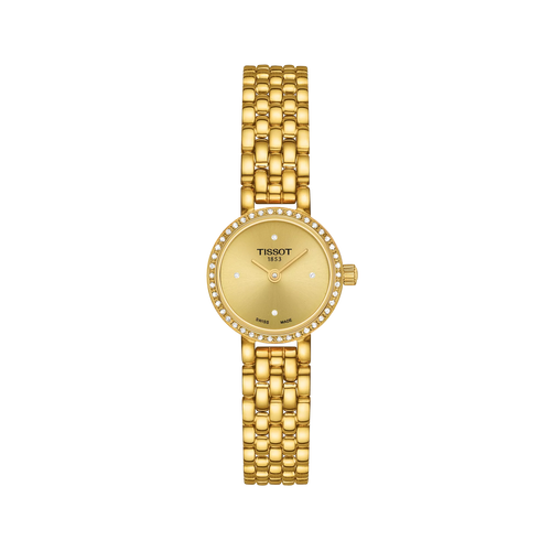 Tissot Lovely Round YG PVD with diamond bezel