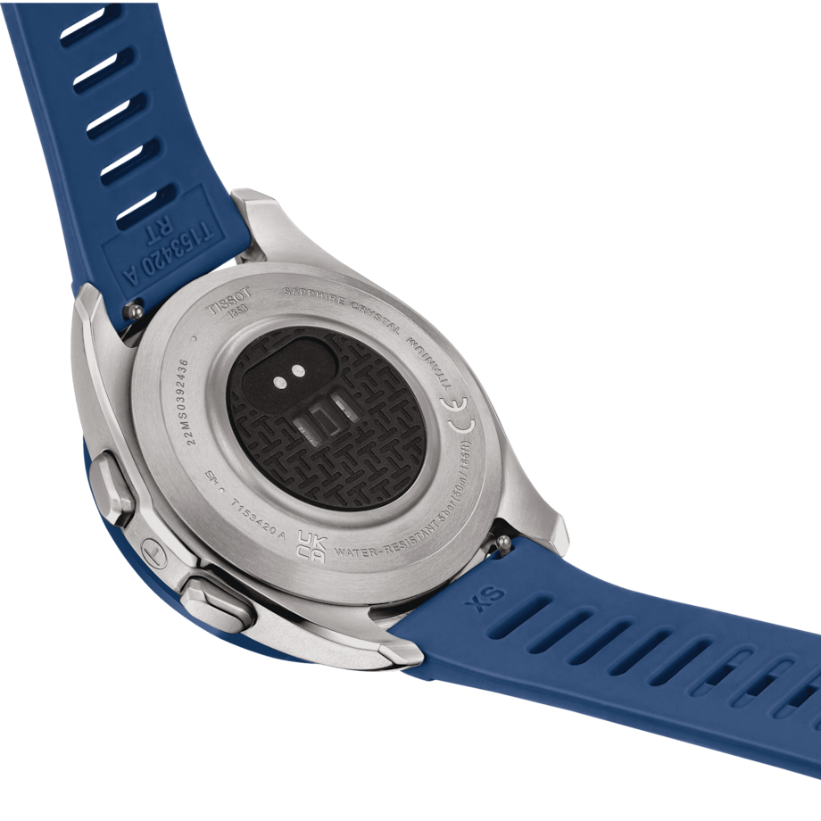 TISSOT T-TOUCH CONNECT SPORT BLUE CERAMIC BEZEL ON BLUE RUBBER