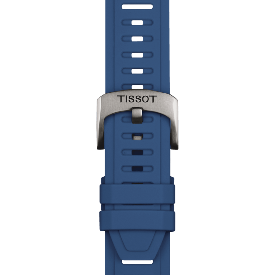 TISSOT T-TOUCH CONNECT SPORT BLUE CERAMIC BEZEL ON BLUE RUBBER