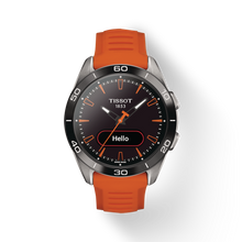 Load image into Gallery viewer, TISSOT T-TOUCH CONNECT SPORT BLACK CERAMIC BEZEL ON ORANGE RUBBER