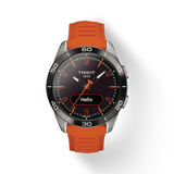 TISSOT T-TOUCH CONNECT SPORT BLACK CERAMIC BEZEL ON ORANGE RUBBER