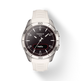 TISSOT T-TOUCH CONNECT SPORT WHITE CERAMIC BEZEL ON WHITE RUBBER