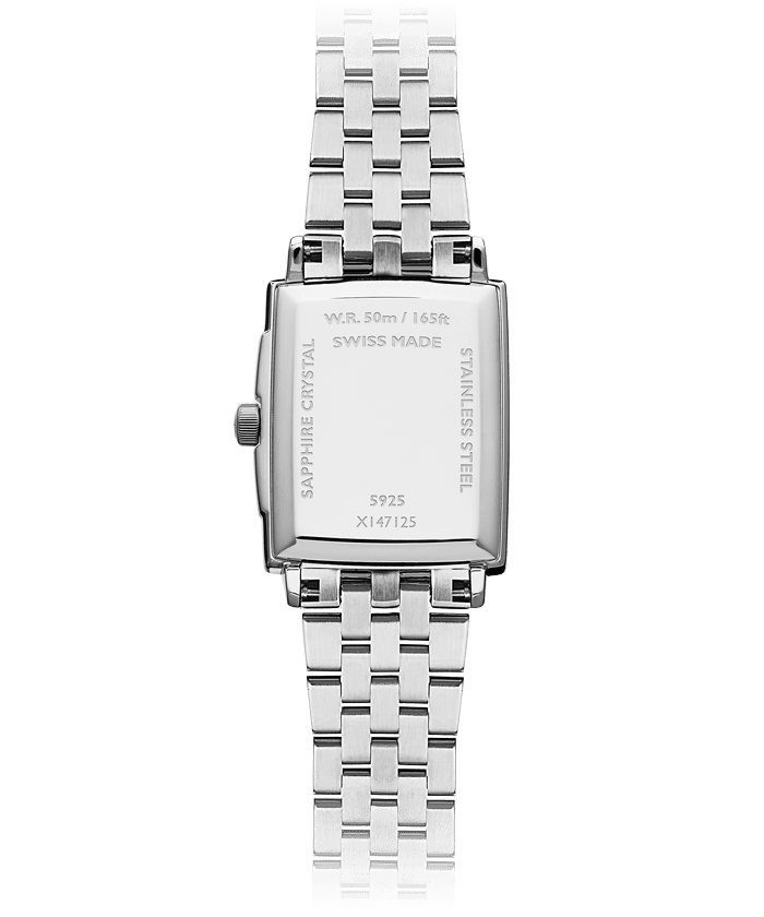 Raymond Weil Toccata Steel Quartz 22.6 x 28.1 mm on Bracelet White Dial