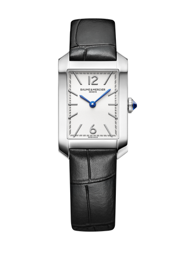 Baume & Mercier Hampton quartz White Dial 10795 on Leather Strap