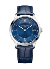 Load image into Gallery viewer, Baume &amp; Mercier Classima 10878 - 40mm Quartz Blue dial on black leather