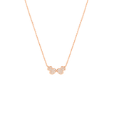 Qeelin Double Wulu necklace in 18K rose gold with diamonds