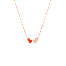 Load image into Gallery viewer, Qeelin Wulu necklace in 18K rose gold with diamonds and HyCeram