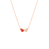 Qeelin Wulu necklace in 18K rose gold with diamonds and HyCeram