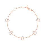 Qeelin Wulu sautoir bracelet in 18K rose gold with diamonds