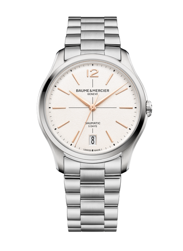 Baume & Mercier Clifton Off-White Dial on Steel Bracelet 10793