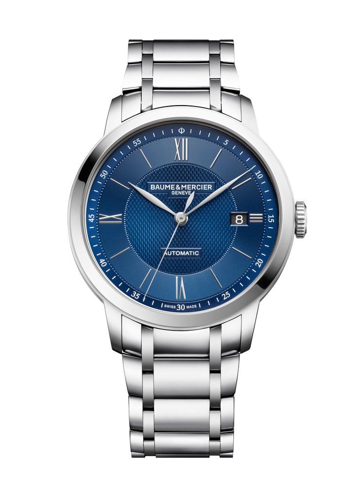 Baume & Mercier Classima 10880 -40mm Automatic Blue Dial on Bracelet
