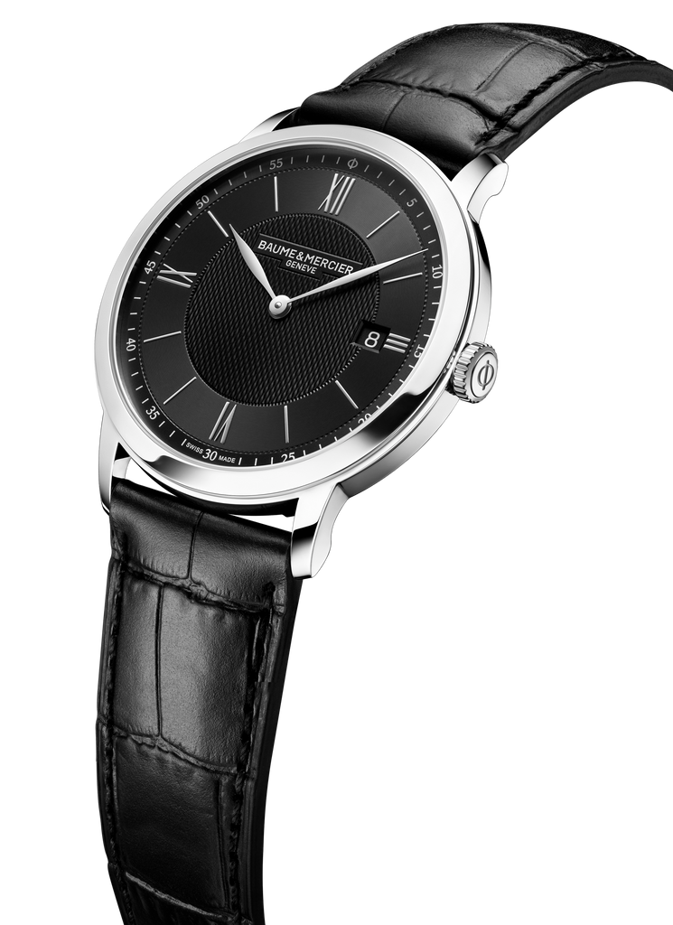Baume & Mercier Classima 10881 -40mm Quartz Black dial on black leather