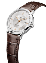 Load image into Gallery viewer, Baume &amp; Mercier Classima 10853 -40mm Automatic Silver Dial on brown leather