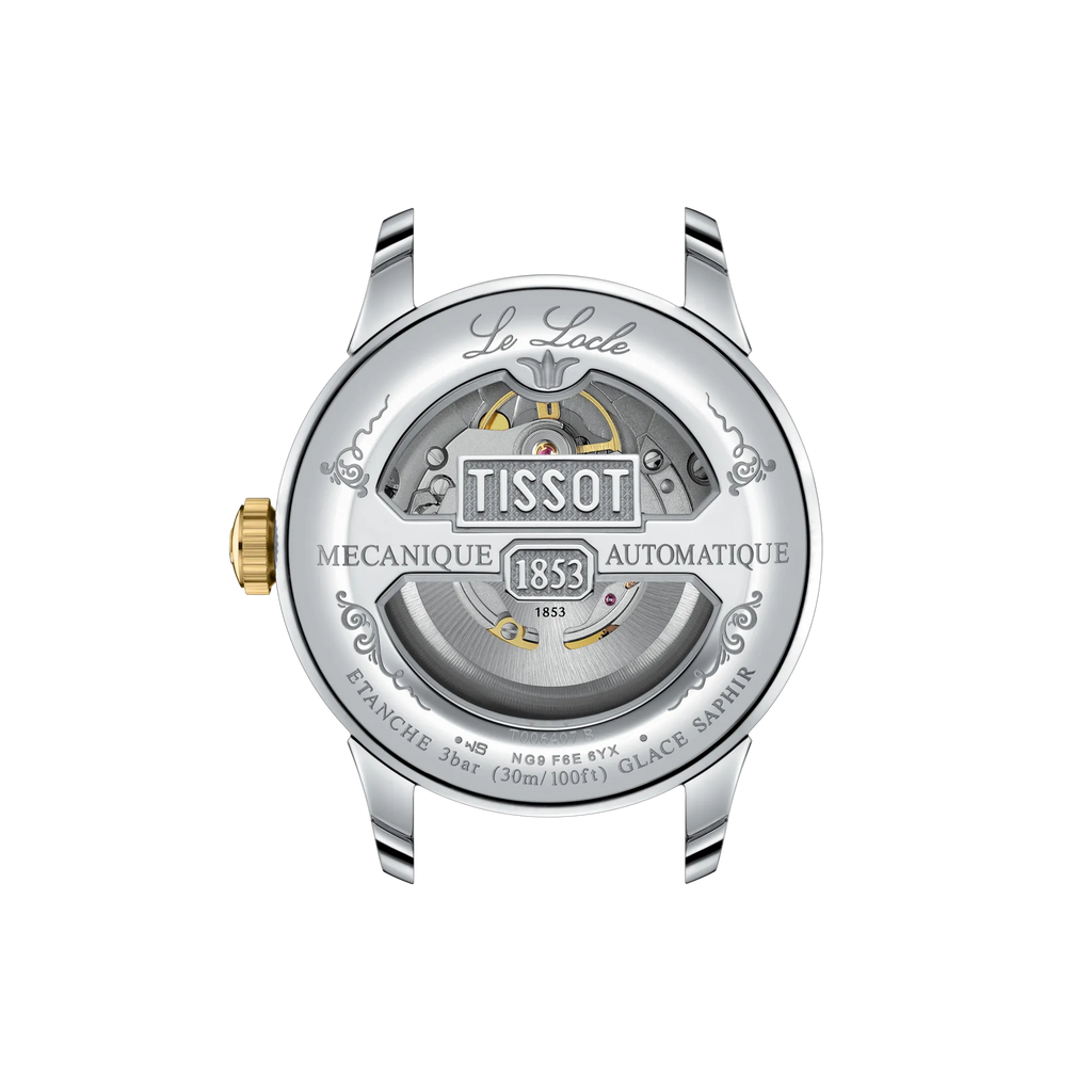 TISSOT LE LOCLE POWERMATIC 80 GREEN DIAL YG 2 TONES BRACELET