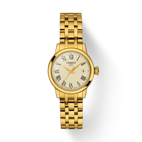 TISSOT CLASSIC DREAM 28MM YG PVD QUARTZ IVORY DIAL