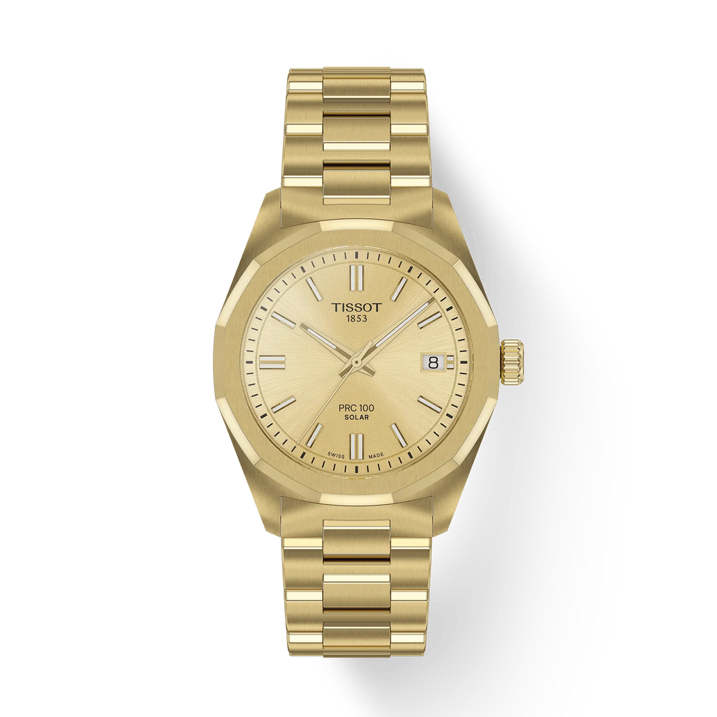 Tissot PRC 100 Solar Quartz 34mm YG PVD