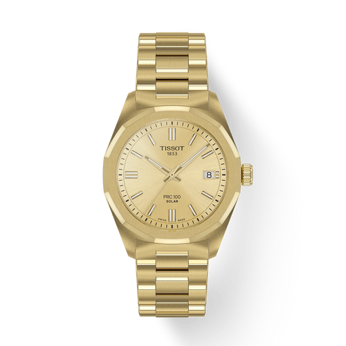 Tissot PRC 100 Solar Quartz 34mm YG PVD