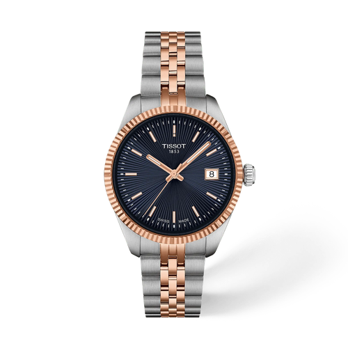 TISSOT BALLADE BLUE DIAL QUARTZ 34mm 2 TONES RG