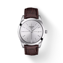 Load image into Gallery viewer, TISSOT GENTLEMAN  SILVDR QUARTZ ON BROWN LEATHER