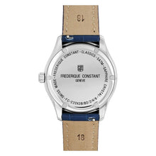 Load image into Gallery viewer, Frederique Constant Classics Quartz on Blue Leather Strap with Diamond Bezel