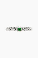 Load image into Gallery viewer, Fope Souls 18k White Gold Flex&#39;it ring with an Emerald