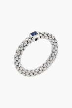 Load image into Gallery viewer, Fope Souls 18k White Gold Flex&#39;it ring with a Blue Sapphire