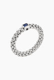 Fope Souls 18k White Gold Flex'it ring with a Blue Sapphire