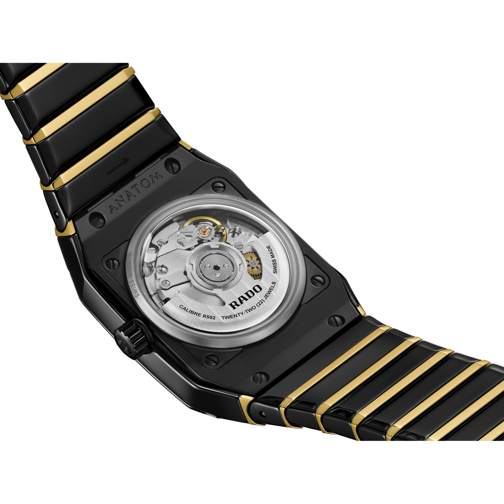 Rado Anatom Automatic Black High-Tech Ceramic, Stainless steel / PVD 27.5mm Diamond