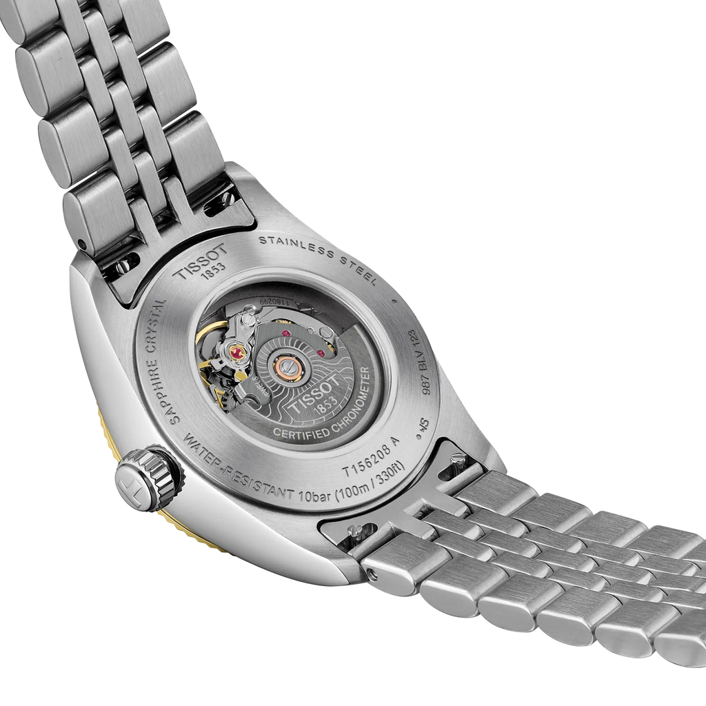 TISSOT BALLADE 30mm SILVER DIAL AUTOMATIC COSC -2 TONES YG PVD