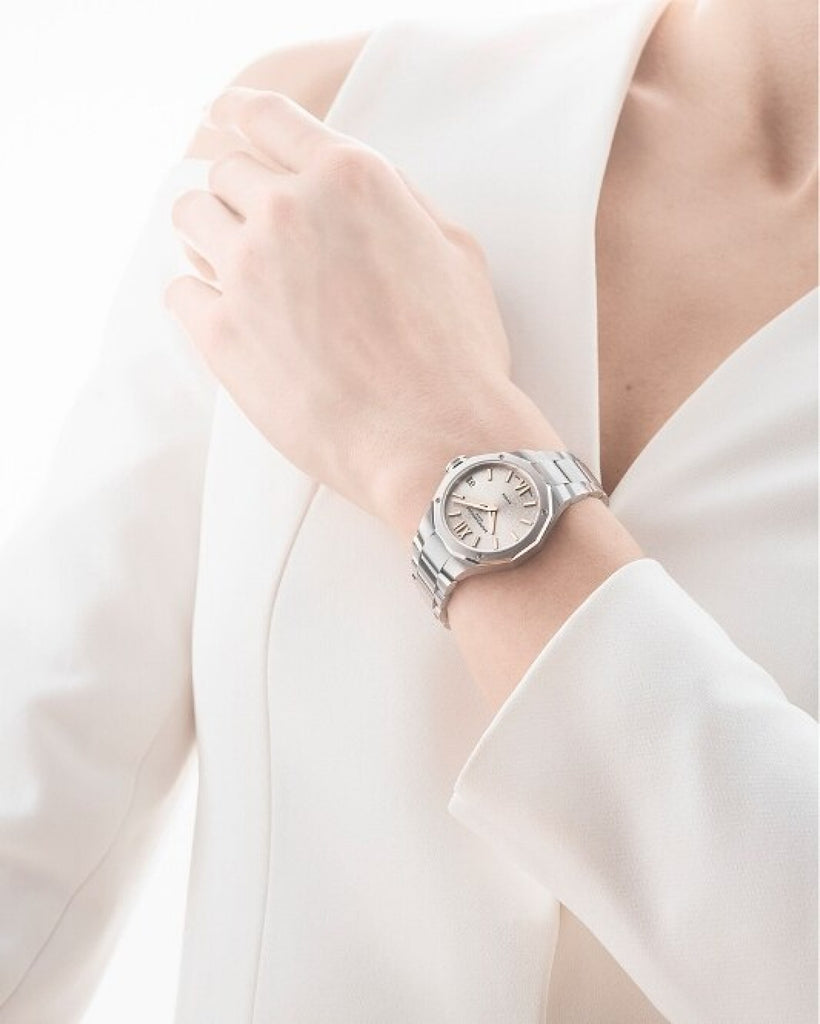 Baume & Mercier Riviera Gold 33mm Quartz 10810 Argent chaud