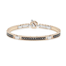 Load image into Gallery viewer, Baraka Bracelet -18K Rose &amp; White Gold with Black Diamonds