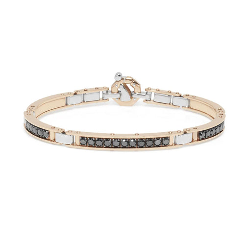 Baraka Bracelet -18K Rose & White Gold with Black Diamonds