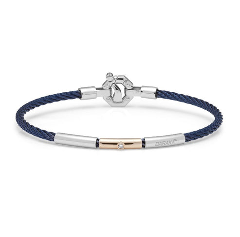 Baraka 316L Bracelet -Steel Blue PVD/ RG/ White Diamonds