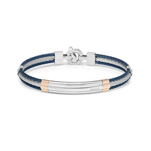 Load image into Gallery viewer, Baraka 316L Bracelet -Steel Blue PVD/ RG/ White Diamonds