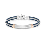 Baraka 316L Bracelet -Steel Blue PVD/ RG/ White Diamonds