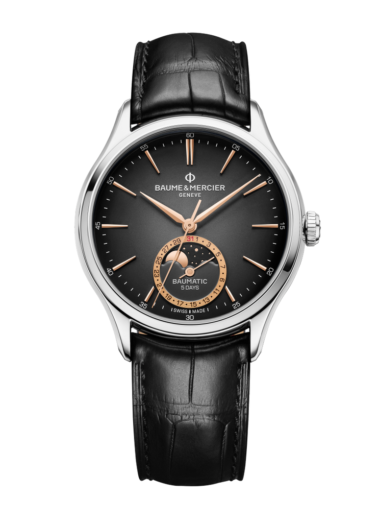 Baume & Mercier Clifton Grey Moon phase date 10758 - 39mm