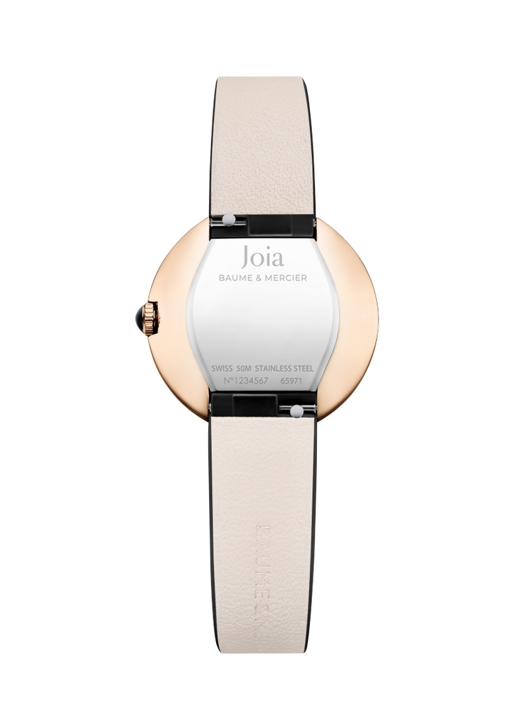 Joia de Baume & Mercier 10849 -RG PVD 28mm quartz on Leather Strap
