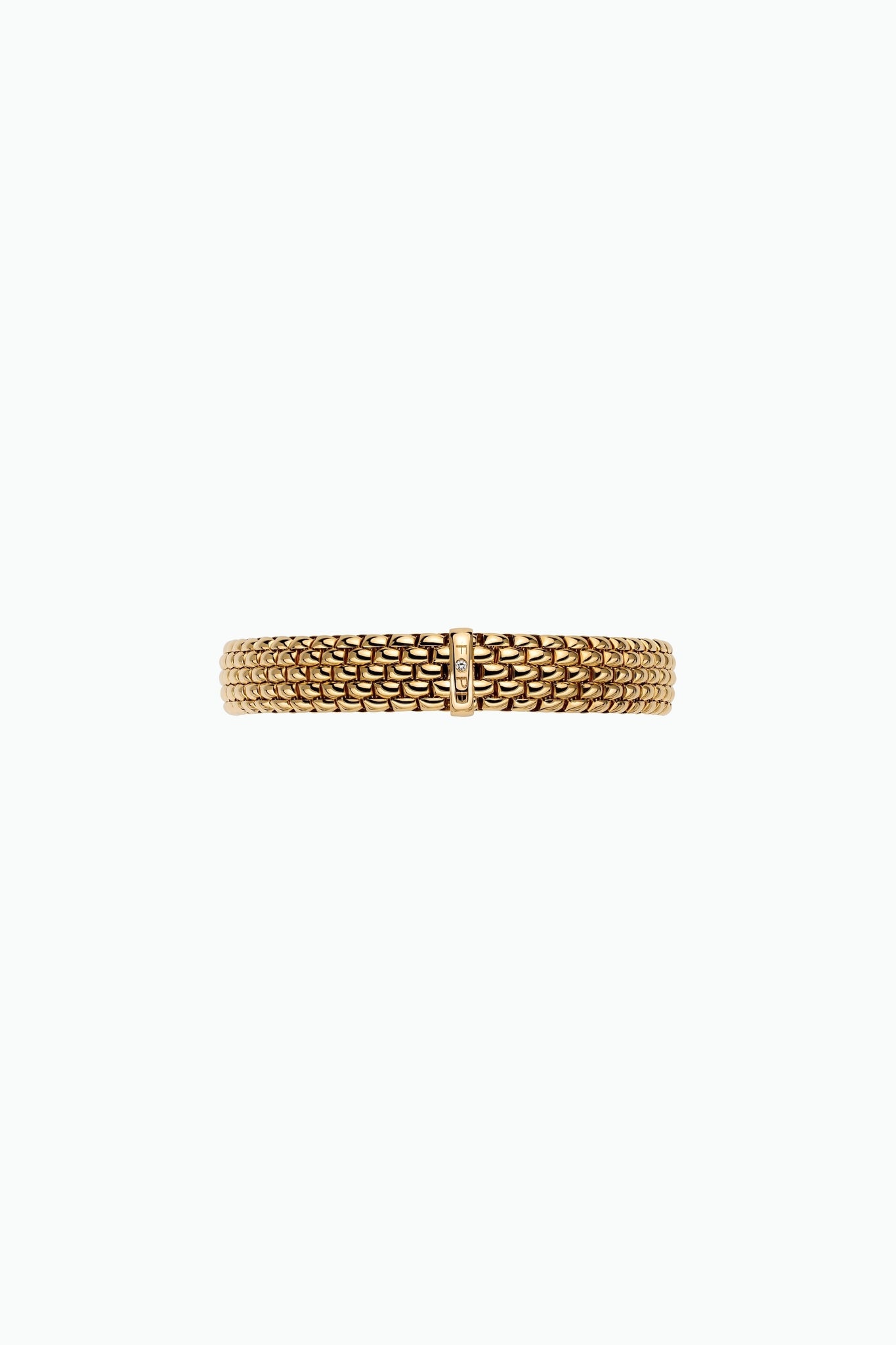 Load image into Gallery viewer, Fope Panorama Yellow Gold Bracelet with a White Diamond